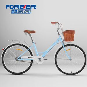 Para siempre, nueva llegada, bicicleta <span class=keywords><strong>de</strong></span> Ciudad <span class=keywords><strong>de</strong></span> 24/26 pulgadas, Individual/7 velocidades, bicicleta urbana para mujer con cesta, bicicleta <span class=keywords><strong>de</strong></span> viaje para mujer - Product Image 3