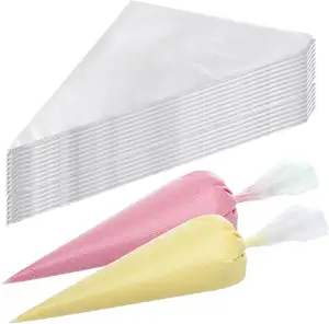 Sacs à douille pour pâtisserie en rouleau transparent sans pointe imprimés personnalisés pochette à douille de glaçage en plastique PE-BD nouveau matériau jetable