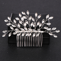 50 Designs Blumen-Haarschmuck Damen Braut-Haarornamente Schmuck Silberfarbene Perlen Kristall Hochzeit Haarkämme