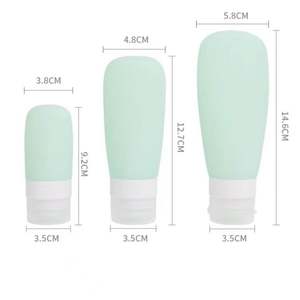 Botellas de viaje de silicona 30/60/90mL, contenedores de viaje exprimibles vacíos recargables para loción acondicionador de champú - Product Image 6