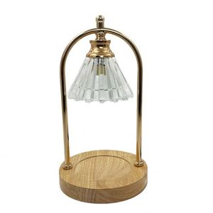 Chauffe-cire en métal pratique et élégant, lampe d'aromathérapie en verre simple et raffinée, produit très vendu - Product Image 2