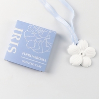 Diffuseur de parfum pour armoire suspendue, en plâtre céramique parfumé, fleur en porcelaine faite à la main, diffuseur à bâtonnets d'huiles essentielles