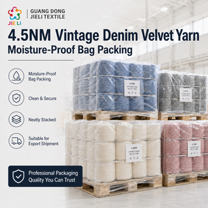 Filato Fantasia in Velluto Denim <span class=keywords><strong>Vintage</strong></span> 4.5NM, 65% Cotone Pettinato 35% Acrilico, Morbido Filato per Maglieria e Abbigliamento alla Moda - Product Image 6