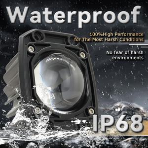 ไฟหน้ารถมอเตอร์ไซค์ LED สปอตไลท์ 3 นิ้ว ทรงสี่เหลี่ยม ไฟเดี่ยว/ไฟคู่ ขนาดเล็ก ไฟตัดหมอกสำหรับขับขี่ ใช้แทนไฟเดิมของรถมอเตอร์ไซค์ - Product Image 6