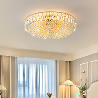 Lampe de plafond ronde simple et chaleureuse pour salon, lampe de plafond LED moderne et créative de luxe pour salon