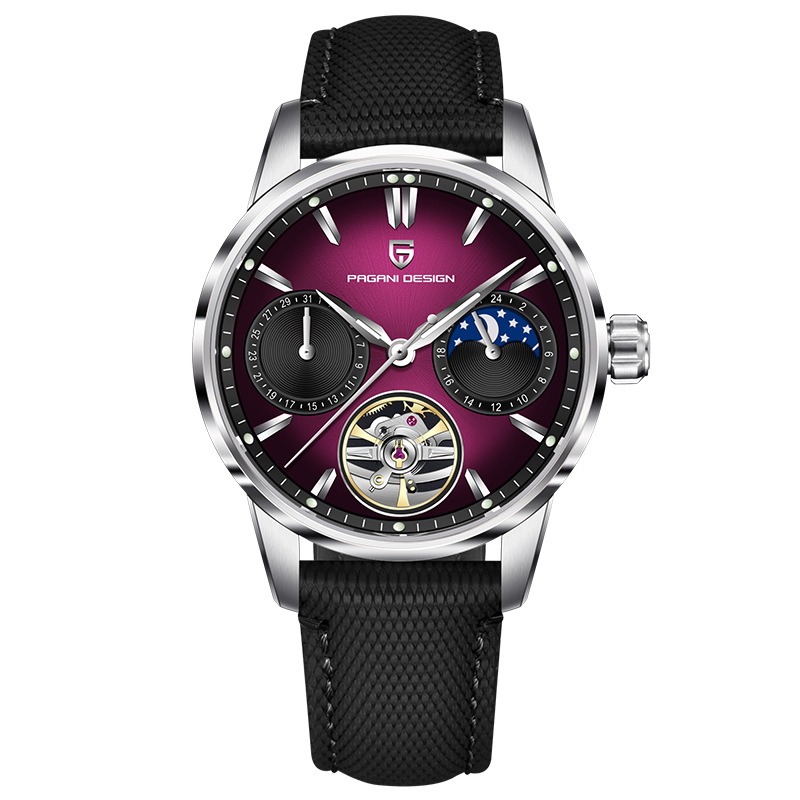 White-shelled purplish-red leather belt