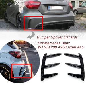 สปอยเลอร์กันชนหลังสีดำ ABS สำหรับรถยนต์เมอร์เซเดสเบนซ์ W176 A200 A250 A260 A45 AMG ชุดแต่ง 2 ชิ้น - Product Image 1