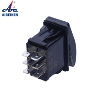 Interrupteur à bascule LED étanche IP68 pour bateau marin extérieur avec fonctionnement momentané/verrouillable 24V 20A