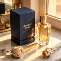 Boîte cadeau de parfum en carton rigide de luxe personnalisée avec impression de logo pour la vente en gros de cosmétiques