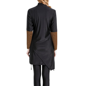 Nouveau design 2026 – Maillot de bain musulman à fermeture éclair, burkini 2 pièces avec hijab intégral, pour femmes islamiques, service OEM, imprimé devant, pour adultes - Product Image 6