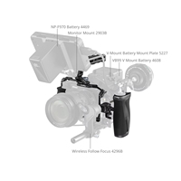 Kit de cage métallique pour appareil photo FX3/FX30 avec poignées supérieures et latérales, rig professionnel avec pince de câble et stabilisation