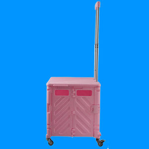 カスタムプラスチック製屋外折りたたみ収納ワゴン販売中 大型プラスチック製折りたたみ収納カート キャンプ用 - Product Image 3