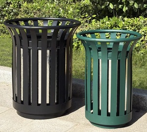 Cesto di fiori apertura in piedi all'aperto pattumiera grande bidone dei rifiuti per cortile Villa Area panoramica comunità del parco senza <span class=keywords><strong>coperchio</strong></span> - Product Image 1