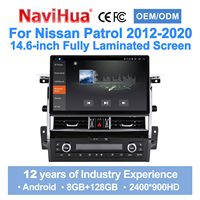 Navihua Nouveau Design 14.6'' Autoradio Multimédia Android Carplay Lecteur DVD pour Nissan Patrol Y62 QX80 Armada 2012-2020