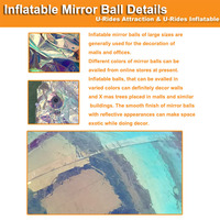 Ballons gonflables géants en PVC effet miroir pour décoration de fête de Noël, grands miroirs brillants pour événements festifs