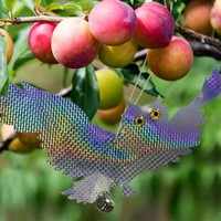 Jardin Laser Réfléchissant Faux Hibou Fournitures Suspendu Réfléchissant Hibou Épouvantail Effaroucheur Oiseaux Pigeons Pic Répulsif Oiseaux