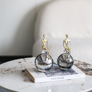 Pensador De Luxo Cristal e Metal Ornamentos Casa Objetos Decorativos Elegante Room Decor Acessórios Elegante <span class=keywords><strong>Home</strong></span> Decor Itens - Product Image 6