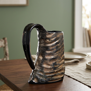Hot Selling B.S INTERNATIONAL Viking Horn Mugs Eco-Friendly American Style Vintage Solid Pattern Dishwasher Safe Birthday - Product Image 1