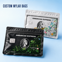 Sachet plat personnalisé imprimé avec fermeture éclair, scellé sur trois côtés, en Mylar, MOPP, VMPET, AL, CPP, film barrière, 3.5g, 7g, 14g, 28g, OEM
