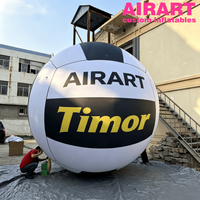 Ballon de volley-ball de plage gonflable géant de 4 mètres de haut pour exposition d'événements commerciaux, grande statue gonflable de sport de plage
