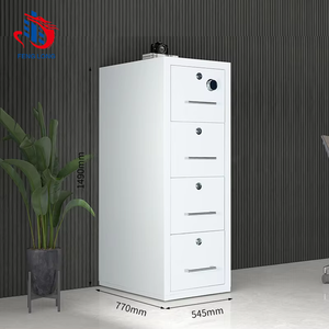 Archivador Vertical Ignífugo Comercial de 4 Cajones, Gabinete de Acero de Alta Resistencia para Almacenamiento Seguro de Documentos Importantes - Product Image 1