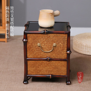 Bamboo Woven Electric <b>Ceramic</b> Stove Smooth Cooktop Table Top Tea Brewing <b>Heater</b> Household Water Warmer Chinese Tea Set - Product Image 5