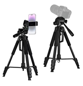 Trípode de fotografía profesional, soporte de aleación de aluminio, 150cm, cámara de vídeo, trípodes para teléfono móvil con bolsa de transporte para anillo de luz - Product Image 1