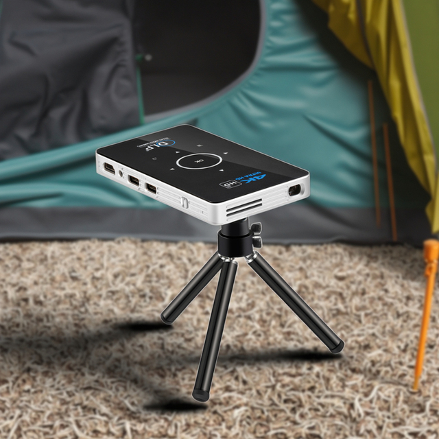 SYTA C6 New Smart Mini DLP Projector Android 9 Battery 5G WiFi 4K Resolution Short Throw US for Home Theater Outdoor Use
