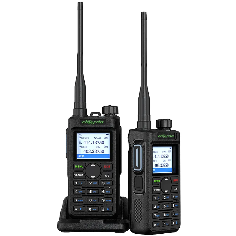 Chierda UV58D AES256 Digital Dual Band Zwei-Wege-Squelch UHF VHF Funkgerät DMR Funkgerät kompatibel für Motorola