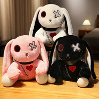 Poupée d'halloween en peluche pour femme, lapin foncé, fille, casse-cœur, gothique, femme, Punk foncé, lapin Reborn, gothique, Halloween, jouet