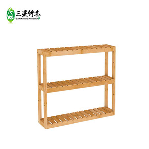 Bamboo Adjustable Three-Tier <b>Wall</b>-<b>Mounted</b> Storage Rack, Multifunctional Storage <b>Shelf</b> for Home, Bathroom, and Living Room - Product Image 4