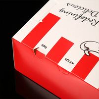 Boîte d'emballage pour nuggets de poulet, cuisses de poulet, boîte d'emballage pour hamburger de poulet, couleur personnalisée par les fabricants, film anti-huile, pliage gratuit