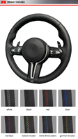 Volant en cuir Auto M Performance pour Bmw F30 F32 F10 F20 F07 F01 E46 E60 E90 M3 M5 Led en fibre de carbone