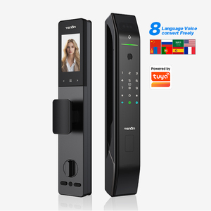Tuya WiFi <strong>Controlled</strong> Smart Door Lock for Wood 3D Face Recognition <strong>Fingerprint</strong> Password Key Smart Home <strong>Access</strong> Digital Features - Product Image 1