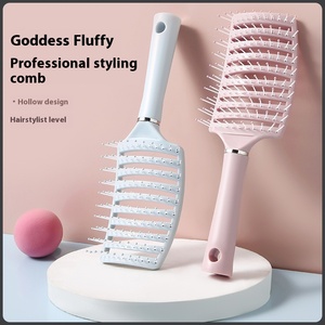 <span class=keywords><strong>Peigne</strong></span> volumateur pour cheveux longs et bouclés pour femmes, <span class=keywords><strong>peigne</strong></span> de massage capillaire à grande courbure avec manche en plastique - Product Image 2