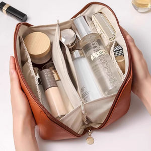 Cosmetic Bag Qetesh Hot Selling Great Quality Cosmetic <strong>Make</strong> <strong>up</strong> Bag Zipper Custom Logo Durable Travel Makeup <strong>Pouch</strong> for Women - Product Image 5