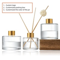 Bouteille de diffuseur en verre directe d'usine 3oz 5oz 7oz bouteille de diffuseur à la maison avec bâton et boîte