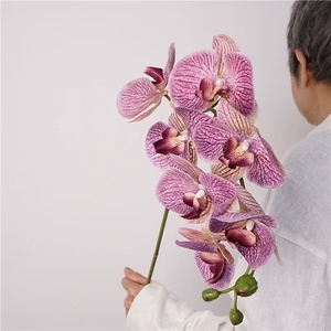Fiori artificiali vero tocco fiore idratare <span class=keywords><strong>orchidea</strong></span> 9 teste per la decorazione di nozze per la festa di casa - Product Image 6