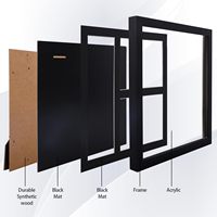 Montage mural Protection UV grande armoire verrouillable en bois broche médaille militaire ombre boîte vitrine Animal tissu cadre Photo pour