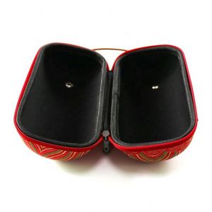 Bolso de mano EVA hecho a mano con bordado rojo, estilo chino, asa de cuero, lujo, impermeable, caja de regalo para bodas/cumpleaños/teteras - Product Image 4