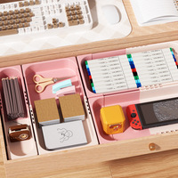 Boîte de rangement extensible moderne et simple en plastique PP moulé par injection, durable, avec séparateurs de rangement pour couverts, salon