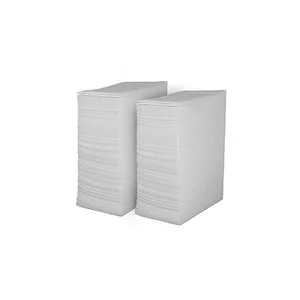 Paketi 100 lüks beyaz 8 katlanmış kağıt Airlaid tek kullanımlık kağıt el havluları masa peçeteler