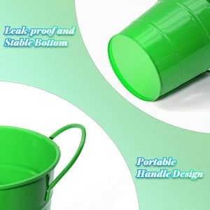 Vase galvanisé Seau décoratif en métal pour décorations de <span class=keywords><strong>table</strong></span> de mariage Jardinière en métal - Product Image 4