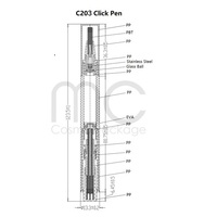 C203 Usine Plastique Cliquez Stylo Cosmétique pour Lipgloss Brillant à Lèvres Rouge à Lèvres Correcteur Cosmétiques Tube Emballage 2 ml 2.1ml 3ml 3 2 ml