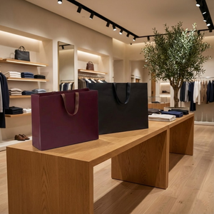 Shopping Bag di carta eco-friendly di lusso con Logo in lamina d'oro goffrato personalizzato per abbigliamento gioielli regalo Packaging promozioni - Product Image 3