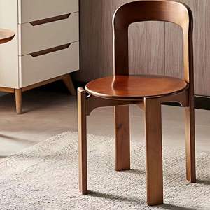 Nordic Minimalist Solid Wood Dining Chair With <b>Backrest</b> Modern Design For Home Dining Room Adult Use - Product Image 3