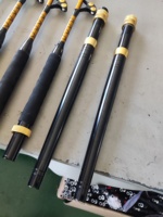 Canne à pêche en fibre de verre solide OEM 1,68 m, taille personnalisable, robuste pour la pêche à la traîne de la carpe en eau salée