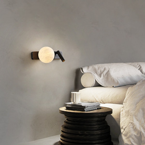 Modern Minimalist Black Rotatable <b>Wall</b> Lamp Led <b>Light</b> Source E27 Bulb Base Bedroom <b>Bedside</b> Living Room Lighting - Product Image 2