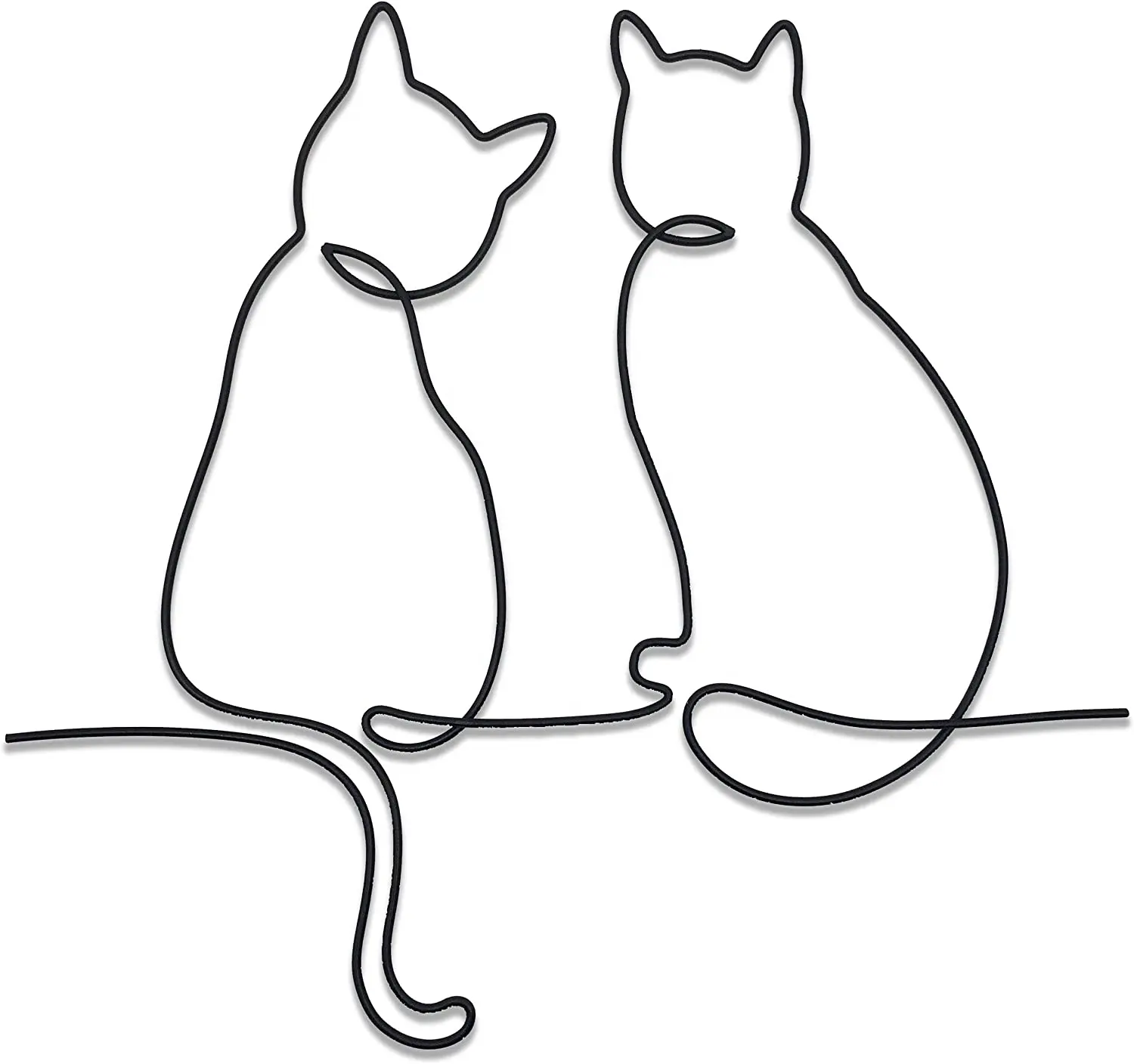 Wholesale New Design Minimalist Room Metal Wire Cat Shape Wall Decor Wall Art for Living Room Wall Decor