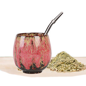 Tasses à café expresso Latte Cappuccino, tasse à thé <span class=keywords><strong>avec</strong></span> bombilles, en céramique, ensemble de tasses à thé en forme de <span class=keywords><strong>gourde</strong></span> - Product Image 1